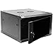 NavePoint 6U Deluxe IT Wallmount Cabinet Enclosure 19-Inch Server Network Rack with Locking Glass Door 24-Inches Deep Black
