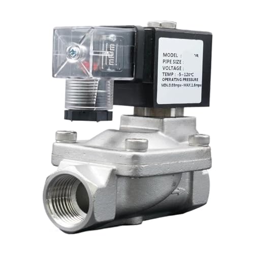 Électrovanne inox NC DC 12V 0.5 pouce pour contrôle d'eau