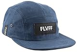 FLVFF 5 Panel Hat for Men Flat Brim Baseball Cap Urban Street Camper Hats (A1) (Blue Suede)