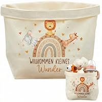 Xuniea Babygeschenk Windeltasche, Windeltorten mit Aufdrucken, Kreatives Geschenk zur Geburt für Babytaufe, Babyparty, Neugeborenen(Elefant, Löwe, Giraffe)