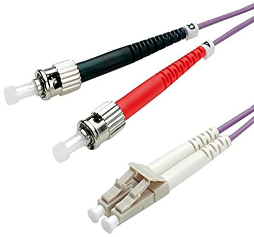 ROLINE LWL-Kabel 50/125µm OM4, LC/ST, violett, 0,5 m
