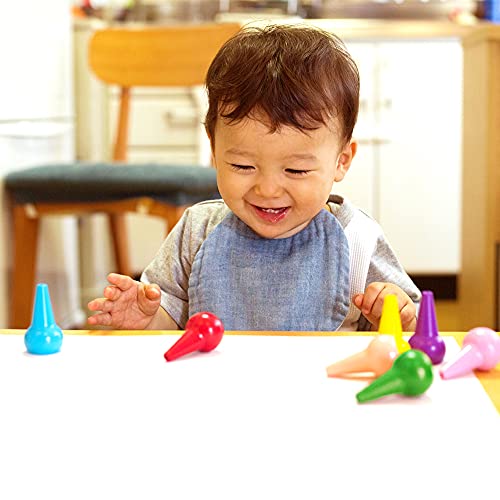 Gibot 12 Colors Toddlers Crayons Palm Grip Crayons, Finger Paint Crayons Sticks Stackable Toys Safe For Kids, Children, Boys And Girls #TOP6
