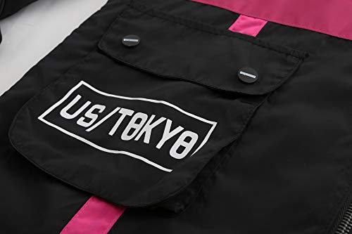 Aitfineism Men's Lightweight Windbreaker Casual Drawstring Hooded Zip Jackets (Xx-Large, White-Black) #TOP4