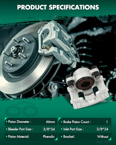 Image of SCITOO Front Right Brake Caliper Without Bracket 184339 Compatible For Jeep Cherokee /Comanche, For Jeep Grand Wagoneer 93, For Jeep TJ 97-06, For Jeep Wagoneer 90, For Jeep Wrangler 90-95 97-06
