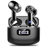 GCBIG Auriculares Inalámbricos, Auriculares Bluetooth 5.2 HD Micrófono, Cascos Inalambricos HiFi Estéreo, Auriculares con Pantalla LED, IP7...