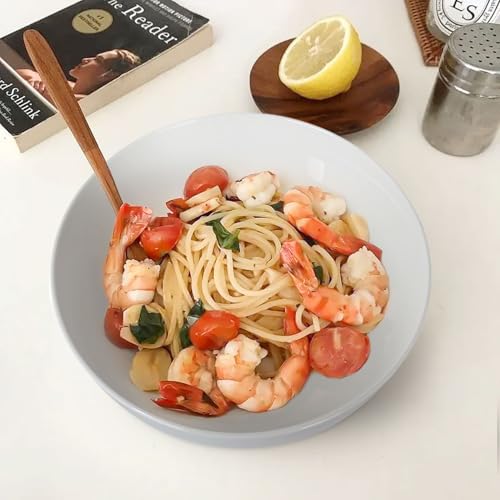 Yuanlity 40 oz Large Soup, Ramen, Pho, Noodle, and Salad Bowl Set of 4, 7 in White Ceramic Bowls, Versatile & Microwave Safe by Yuanlity - Used condition - Image 5