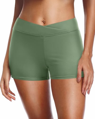 Image of Yonique Womens Swim Shorts Bathing Suits Bottoms Swimsuit Bottoms(Available in Plus)