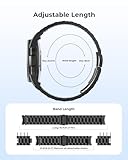 SUNDAREE One Click Strap Compatible with Samsung Galaxy Watch 7/Watch 6 Classic 47MM/5 Pro/FE,No Gap Men Woman Stainless Steel Metal Band for Galaxy 7/6/5/4 44MM 40MM 46MM 43MM 42MM 45MM LTE,Black - Image 8