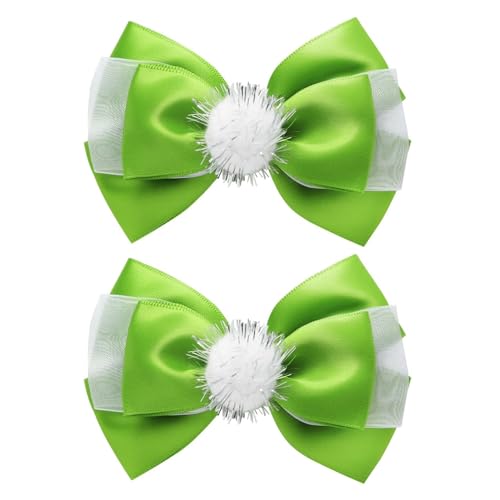 Fancheer Fairy Hair Bow 2PC Clips para el Cabello Verde Princesa Accesorios para Niñas miniatura 1