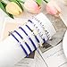 YUZHEJIE 6PCS Blue Friendship Bracelets for Women Blue Bracelet Royal Blue String Bead Friendship Bracelet Kit Gifts