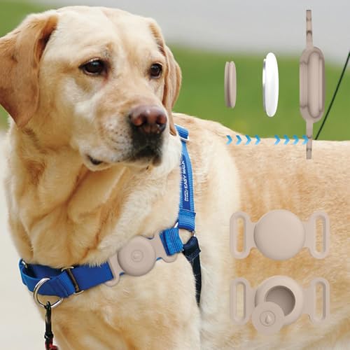 Oumida AirTag Hülle: Wasserdichte Silikon Schutzhülle für Hunde- und Katzenhalsbänder, Kompatibel Mit Apple GPS Finder