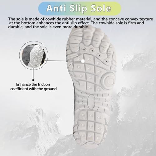 Image of Beach Water Shoes for Women Men Quick Dry Non-Slip Wide Toe Hike Barefoot Footwear for Beach Pool Aqua Swim Surf Walk