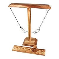 Ring Toss Game | Geschicklichkeitsspiel aus Holz | Hängende Ringwurfmaschine | Wer ist der Schnellste? | Spannende Duelle für die nächste Party I Innen & Außen | Kinder & Erwachsene | 100% Spaß