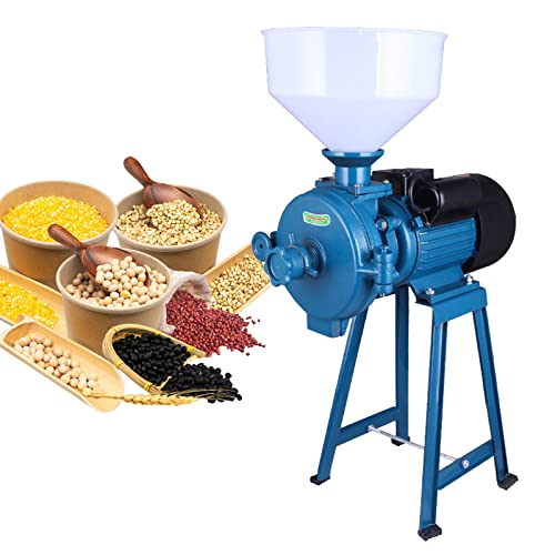 Electric Grain Mill Grinder, Stainless Steel Electric Corn Grinder Mill,110V 2200W Wheat Grinder Feed Mill Flour Mill Cereals Grinder Rice Mill With Funnel #TOP10