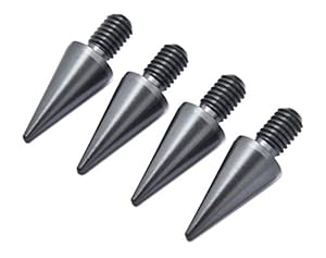 PrecisionGeek – M8 Speaker Spikes Ø10 mm, Aluminium Grey, CNC Machined Vibration Dampers for HiFi Speakers, Subwoofers, Cabinets, Stands and Soundbars – Set of 4 Spikes