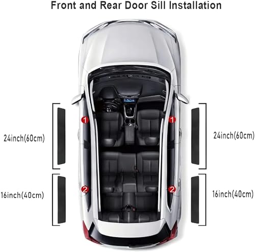 Image of Car Door Sill Protector Stickers Compatible for Fronx, Vitara, Brezza, Swift, Baleno, Ertiga, WagonR, Alto, Dzire, XL6, S-Presso, Celerio, Eeco, Ciaz, Ignis, Invicto, SX4, Ritz, Victoris