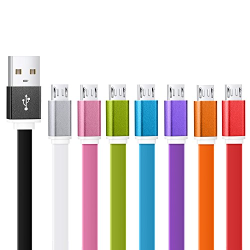 OKRAY 8 Pack Short Micro USB Cable 0.66ft - USB 2.0 A Male to Micro B Cable Mini USB Charger with Metal Connector Compatible for Android, Samsung, HTC, Motorola, LG, Sony, Kindle, Power Bank and More