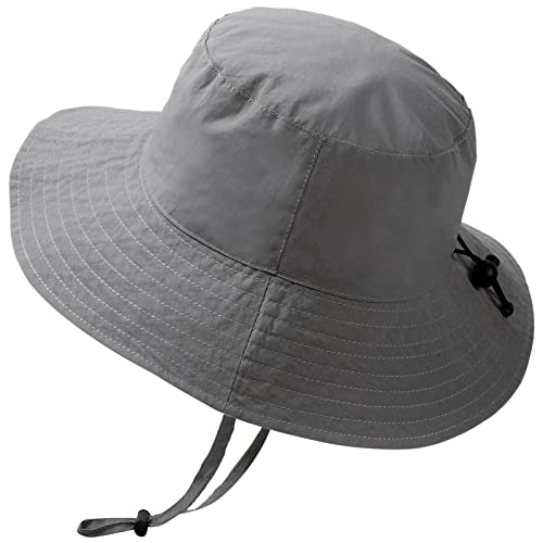 Waterproof Bucket Rain Hat For Men Women Wide Brim Sun Protection Packable Boonie Hat Outdoor Beach Safari Fishing Hat Grey #TOP7