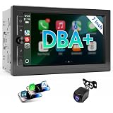 Haudio Autoradio DAB+ 7 pollici 2 DIN con Wireless Certificato CarPlay e Android Auto, CPU da 2,0 GHz Bluetooth Stereo, IPS Touch Screen, Mirror Link, WiFi, Telecamera Posteriore, FM/AM/DSP 2+32 GB