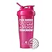 Push Harder Blender Bottle Shaker Cup, 28oz Classic Blender Bottles (Pink - 28oz)