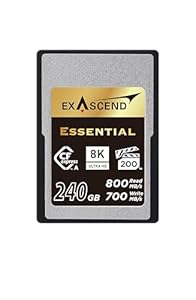 Exascend Essential 240GB CFexpress Typ A Speicherkarte – Hochleistungs-Speicher für professionelle Kameras, schnelle Datenübertragung, zuverlässig & langlebig