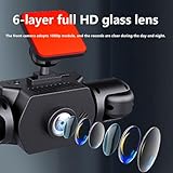 Wireless Dashcam Front and Rear Camera System,360° 4-Channel Full Coverage Dash Cam,Rechargeable 1080P Dash Cam No Wires,App Control Dashs Cams with Adjustable Lenses and Night Vision - Image 6