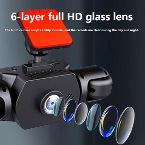 Wireless Dashcam Front and Rear Camera System,360° 4-Channel Full Coverage Dash Cam,Rechargeable 1080P Dash Cam No Wires,App Control Dashs Cams with Adjustable Lenses and Night Vision - Image 5