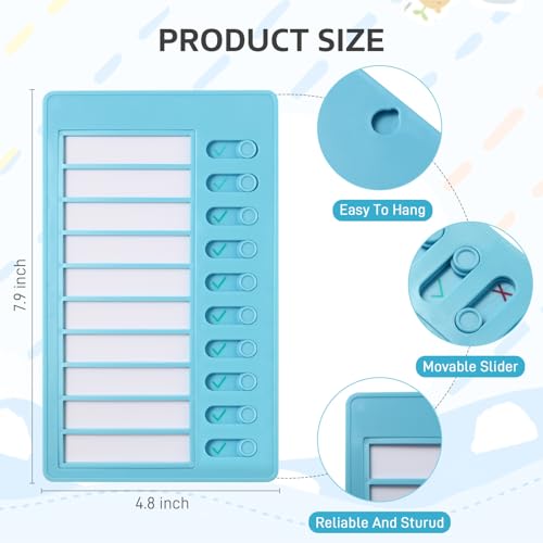 Image of Aleric 4 Pieces Chores Chart for Kids Chore Chart, Sliding Routine Chart to Do List, My Chores RV Checklist Task Planning Board for Kids and Adults, ADHD Tools Routine Visual Schedule Reminder