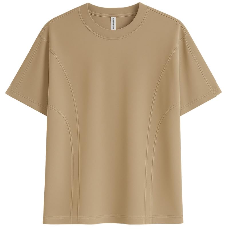 Image of Sleepynuts Women 220 GSM 100% Pure Cotton Oversized Baggy Fit Drop Shoulder Round Neck T-Shirt