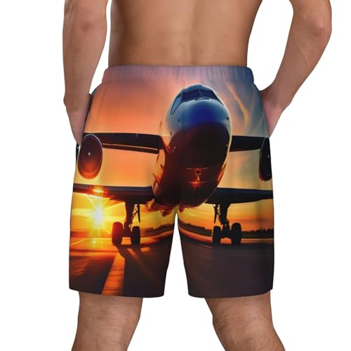 Pantalones cortos de natación ligeros con estampado original de cielo y avión 7