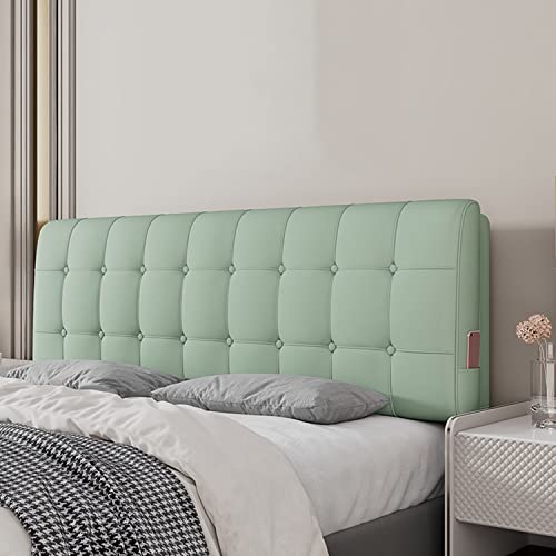 ZZYK Rectangular Headboard Upholstered Wall Mount Pillow Reading Support Cushion Large Backrest Bed Backboard Bedside Pillow Bolster for Daybed Bunk Bed,Green,No Headboard 70.8\"
