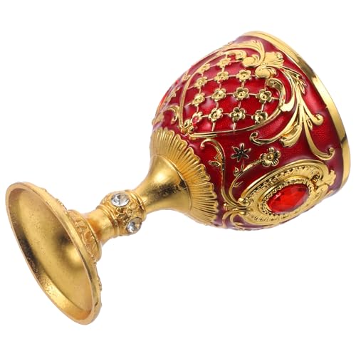 LOLIPPYY Copa De Licor Retro Pequeña De Aleación Para Vino Whisky Cócteles y Café Diseño Vintage Elegante Para Uso Doméstico y Eventos