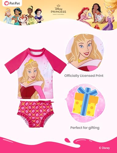 Image of Disney Princess Frozen Marvel Elsa Minnie Toddler Girl Swimsuit Tankini Bathing Suit 2 Piece Swimwear UPF 50+ Rashguard