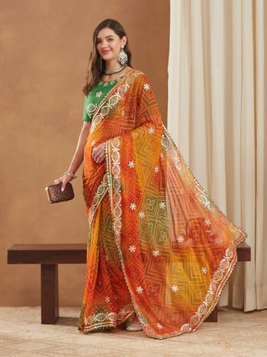 Image of Women's Banarasi Silk With Jacquard Print Saree With Blouse