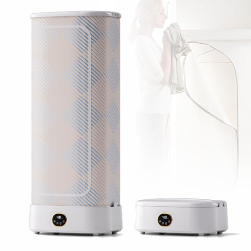 Przenośna suszarka do bielizny, automatyczna prasownica parowa, parownica 1000 W, szybko usuwa zagniecenia dzięki cyrkulacji gorącego powietrza 360°, składana konstrukcja