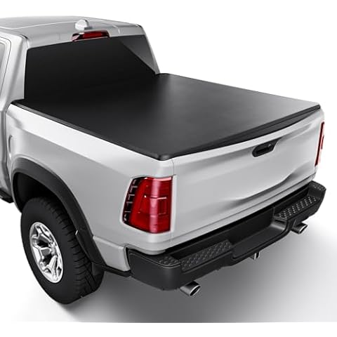Calffree Soft Roll Up Truck Bed Cover Compatible with 2019-2025 Ram 1500 New Body (Excl. Classic) | 5'7" (67") Bed Black Cover