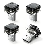 Gmili 4 Stück Auto USB Beleuchtung, Mini USB Nachtlicht, Ambientebeleuchtung Auto Umgebungslicht für Auto, Laptop, Power Bank (Weiß, Blau, Rot, Eisblau)
