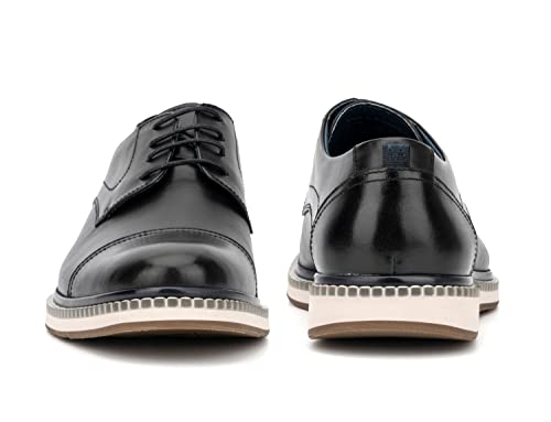 Vintage Foundry Co. Harris Men's Captoe Oxford Shoes, Leather Lace Up, Cap Toe, Rubber Outsole; Size 11 Black/Oil #TOP3