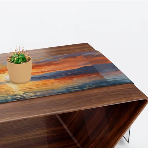 Chemin de table lever du soleil 274 cm pour sublimer une table de maison - 7