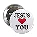 CafePress Jesus Loves You 2.25 Button 2.25