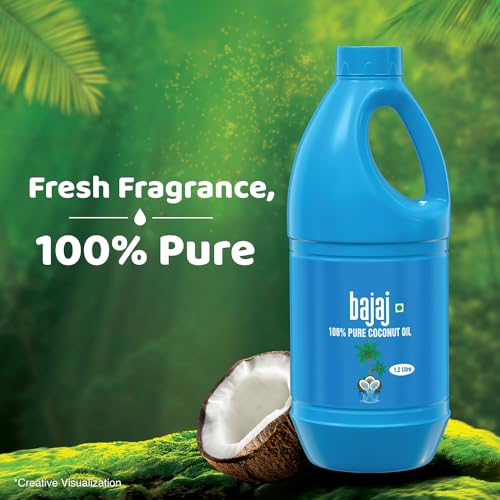 Image of Bajaj 100% Pure Coconut Oil 1.2 litre | Made with Premium Grade 1 Quality Coconuts