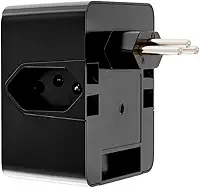 Protetor Contra Surtos Elétricos (DPS) CLAMPER 127/220V, 10 Amperes, 3 Pinos, para PC, PS5, Xbox, Smartphone, Monitor, Impressora, etc - iCLAMPER Energia 3 Preto LCF, 3 tomadas