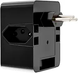 Protetor Contra Surtos Elétricos (DPS) CLAMPER 127/220V, 10 Amperes, 3 Pinos, para PC, PS5, Xbox, Smartphone, Monitor, Impressora, etc - iCLAMPER Energia 3 Preto LCF, 3 tomadas