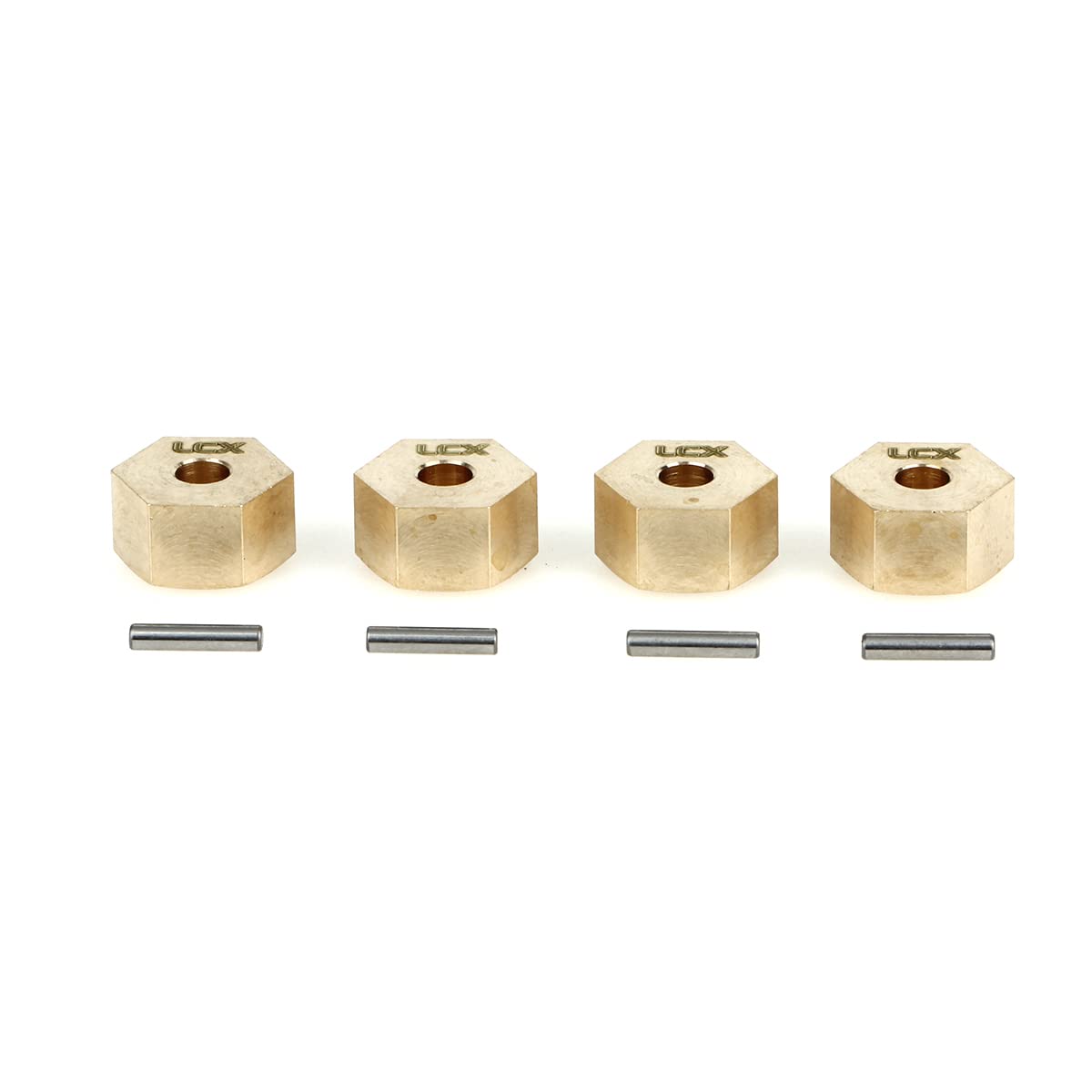 8 Packs Brass Wheels Hex Hub Extension Offset Hex Drive Adapter Compatible with 1/10 Crawler Car SCX10 Wraith Rc4wd Wraith D90 (Blue,25mm)