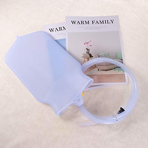 Kit de bolsa de ducha anal, 2 L, reutilizável, de silicone, bolsa para enema com mangueira de contro