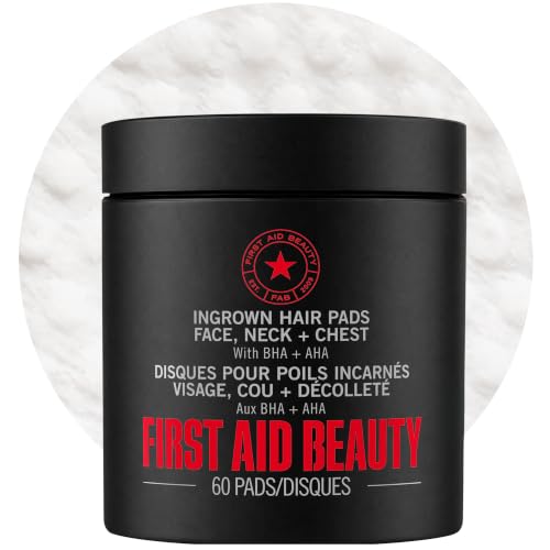 First Aid Beauty Ingrown Hair Pads for Men, Razor Bump Aftershave, 60 Ct