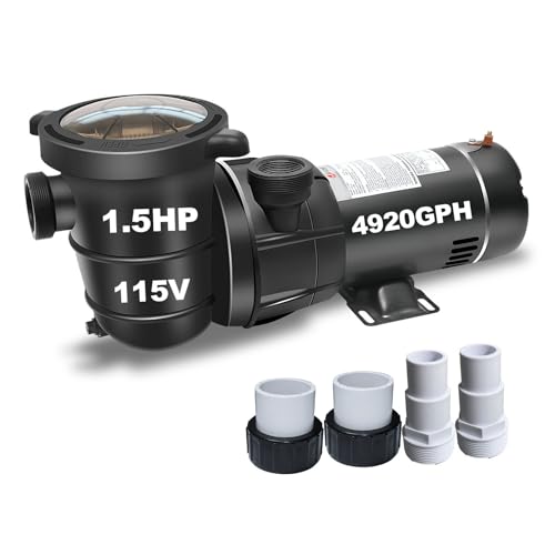 Zipool Above Ground Pool Pump with On/Off Switch 1.5HP 115Vac 4920GPH