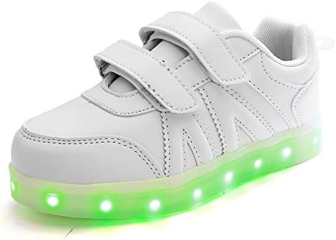 Mxson Boys & Girls' Children USB Charging LED Light Up Shoes Unisex Kids Glowing and Flashing Sneakers