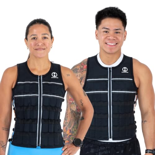 Image of Hyperwear Hyper Vest ELITE Fully Adjustable Weight Vest - Stretch CORDURA Fabric Zipper Thin Steel Weights - Weighted Vests for Running, Strength, Endurance, Walking - Sizes S, M, L, XL
