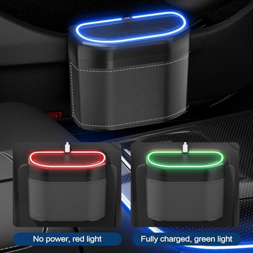 Portaresiduos automotrices ligero con luz LED de atmósfera 3